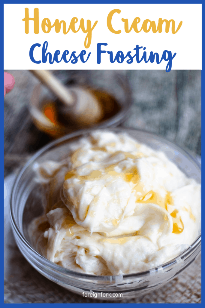 Honey Cream Cheese Frosting Pinterest Image
