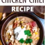Instant Pot White Bean Chicken Chili Pinterest Image top design banner