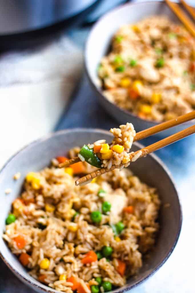 Instant Pot Chicken Fried Rice - The Foreign Fork