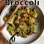 Instant Pot Beef and Broccoli Pinterest Image top outlined title