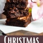 Christmas Fudgy Brownies Pinterest Image bottom design banner