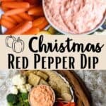Christmas Red Pepper Dip Pinterest Image middle design banner