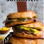 Medianoche Sandwich Pinterest Image top outlined title