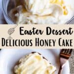 Easter Dessert Honey Cake Pinterest Image middle design banner