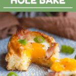 Egg In a Hole Bake with Dinner Rolls Pinterest Image