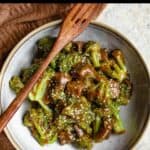 Instant Pot Beef and Broccoli Pinterest Image top black banner