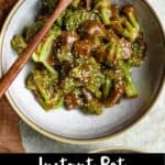 Instant Pot Beef and Broccoli Pinterest Image bottom black banner