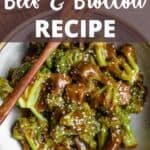 Instant Pot Beef and Broccoli Pinterest Image top design banner
