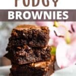 Mother's Day Fudgy Brownie Recipe Pinterest Image top design banner