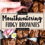 Mouthwatering Fudgy Brownie Recipe Pinterest Image
