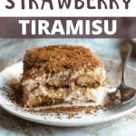 Super Easy Strawberry Tiramisu Pinterest Image top design banner