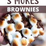 Homemade S'mores Brownies Pinterest Image top design banner