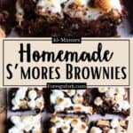 Homemade S'mores Brownies Pinterest Image middle design banner