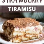 Strawberry Tiramisu Recipe Pinterest Image top design banner