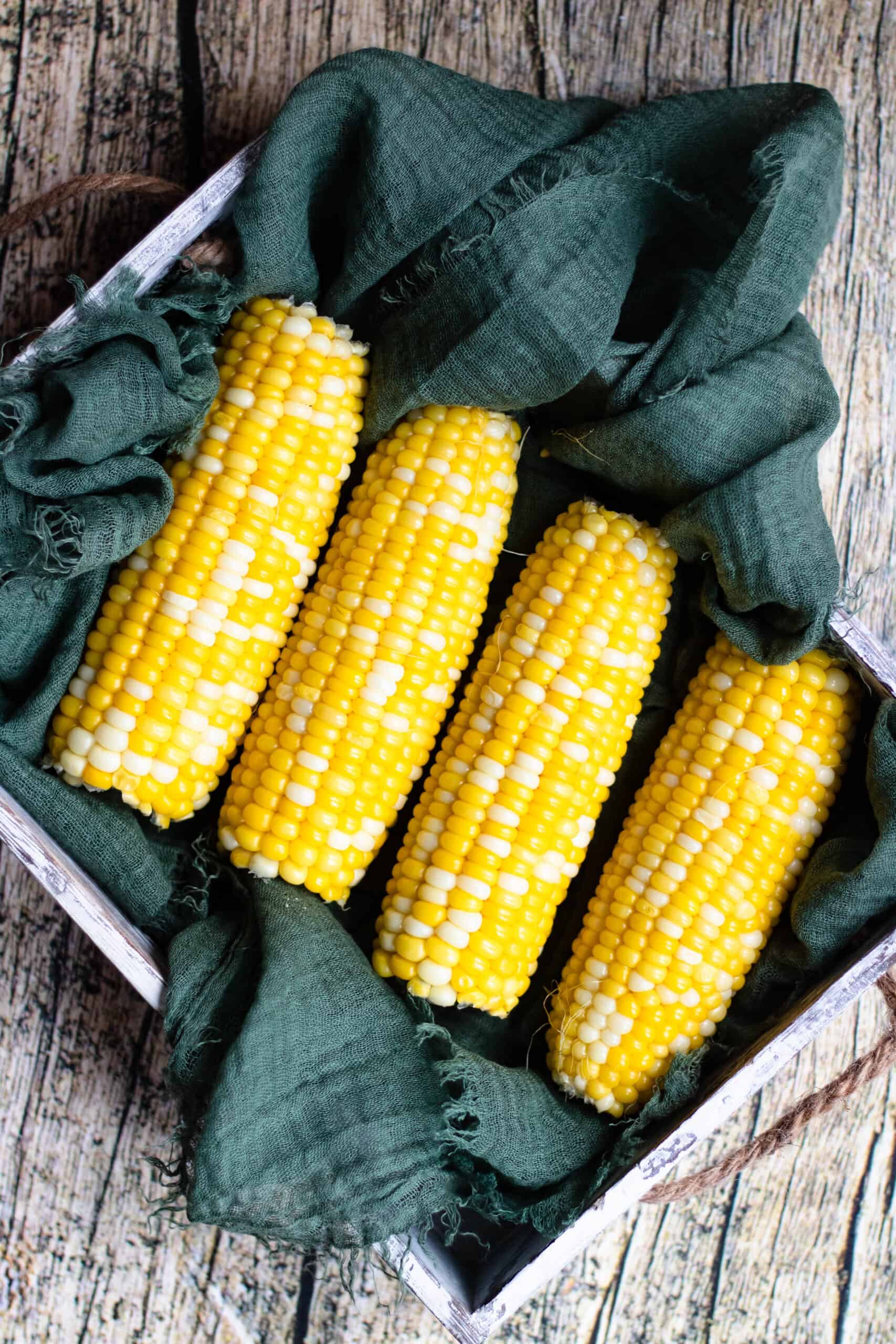 Corn on the Cob in a basket