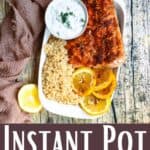 Instant Pot Lemon Salmon Recipe Pinterest Image bottom design banner