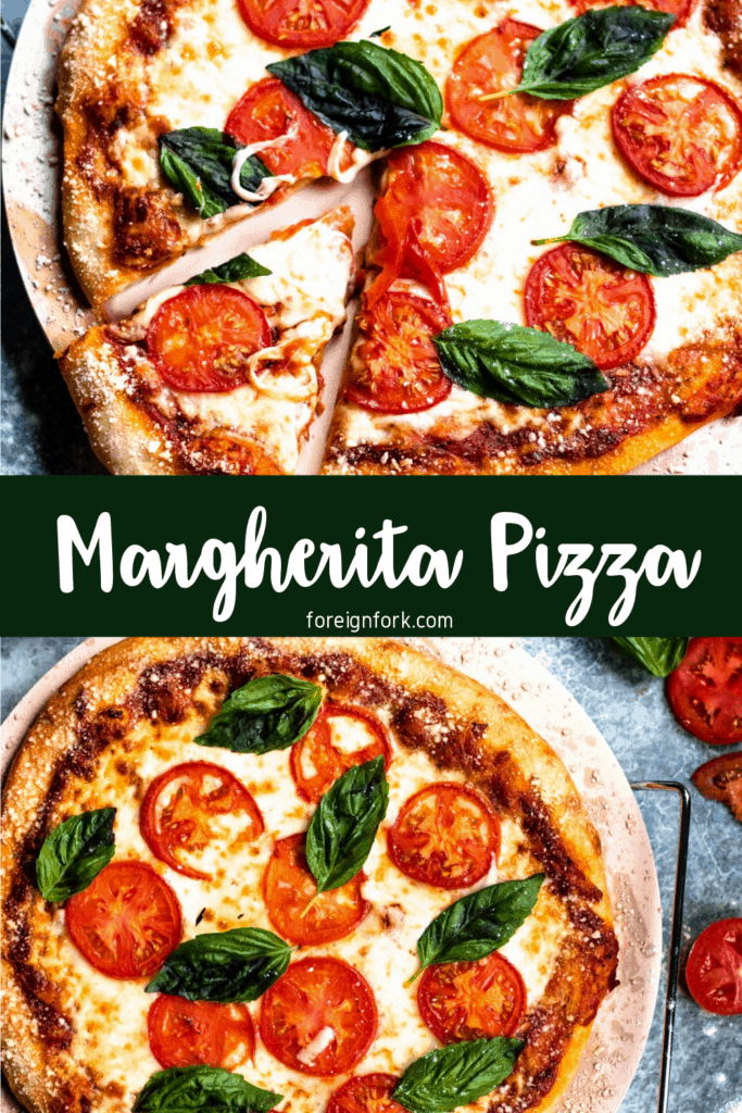 Homemade Margherita Pizza Pinterest Image