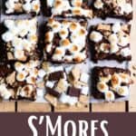 Homemade S'mores Brownies Pinterest Image bottom design banner