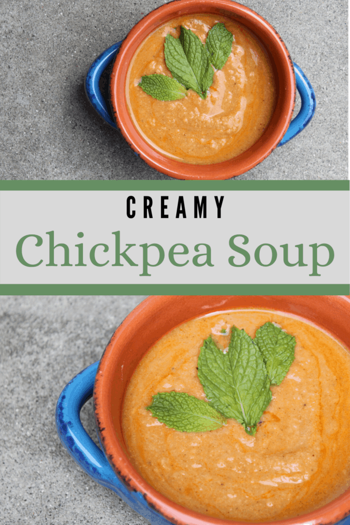 Creamy Chickpea Soup Pinterest Image 