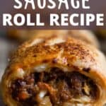 Homemade Sausage Rolls Pinterest Image top design banner