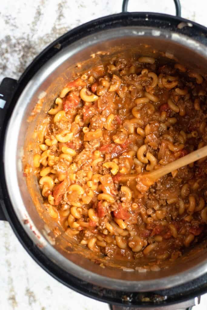 Completed Instant Pot Goulash 