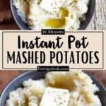 Instant Pot Mashed Potato Recipe Pinterest Image middle design banner