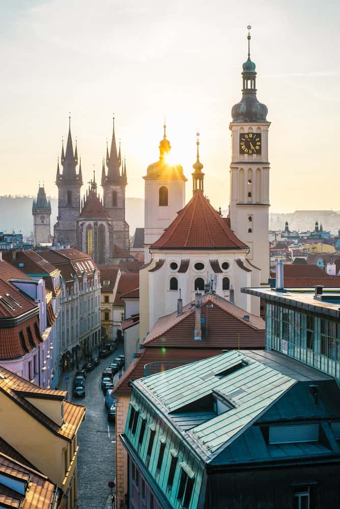 Beautiful prague from the rooftops 