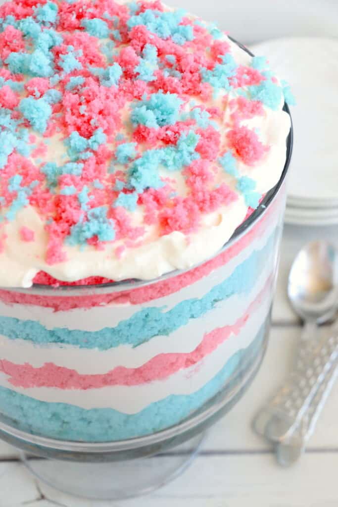 red white and blue trifle 