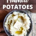 Thanksgiving Mashed Potatoes Pinterest Image top design banner