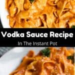 The Best Vodka Sauce Recipe Pinterest Image middle black banner