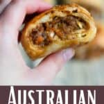 Australian Sausage Rolls Recipe Pinterest Image bottom design banner