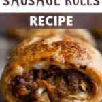 Australian Sausage Rolls Recipe Pinterest Image top design banner