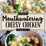 Instant Pot Cheesy Chicken Recipe Pinterest Image middle design banner