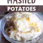Instant Pot Mashed Potatoes Pinterest image top design banner