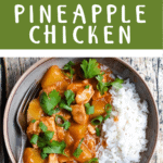 Pineapple Chicken in the Instant Pot Zoomed out bowl