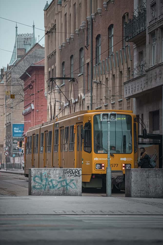 A tram in Hungary 