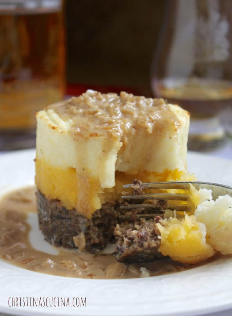 Scottish Food: Haggis stack 