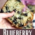 Blueberry Bread Recipe Pinterest Image bottom design banner