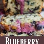 Delicious Blueberry Bread Recipe Pinterest Image bottom design banner