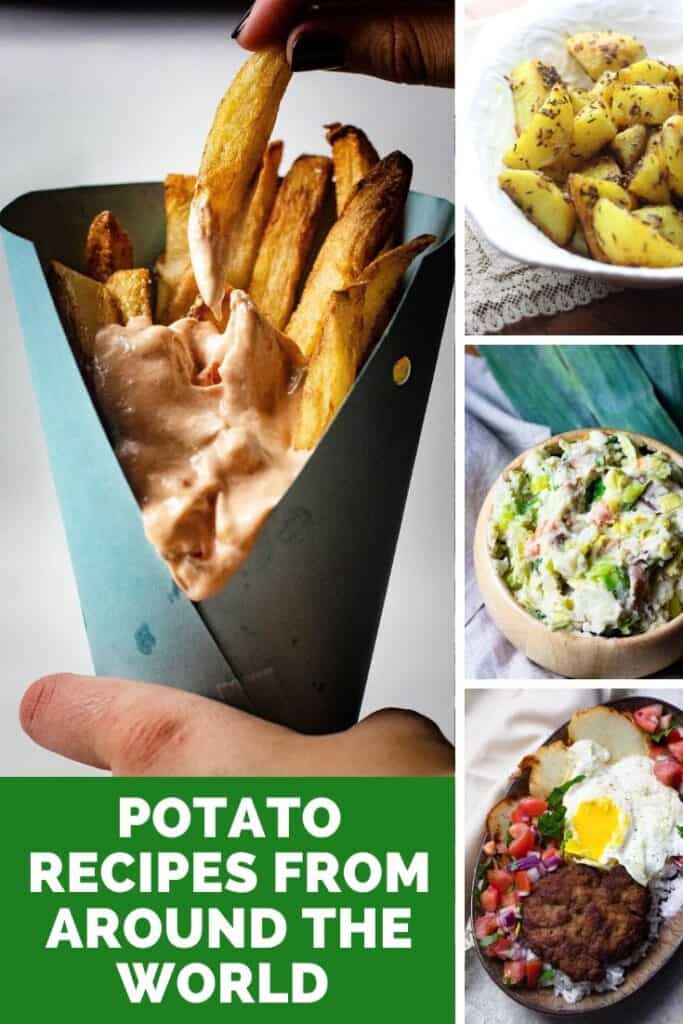 Pinterest image for the best potato recipes from around the world