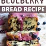 Delicious Blueberry Bread Recipe Pinterest Image top design banner