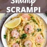Instant Pot Shrimp Scampi Pinterest Image top design banner