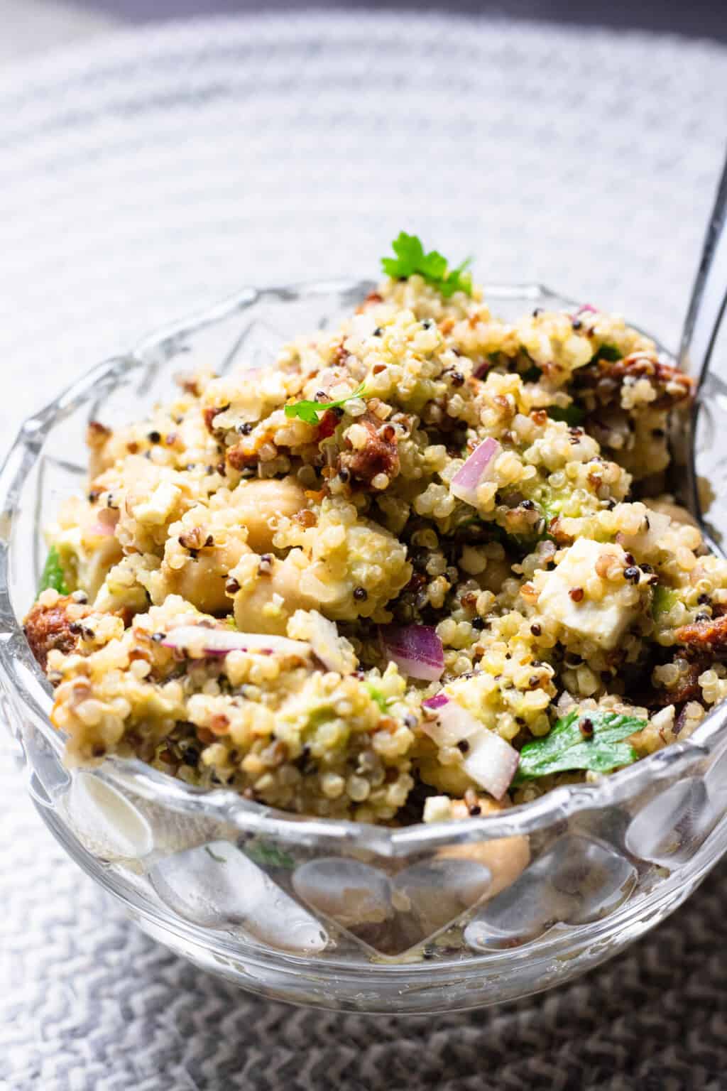 Quinoa Salad with Sun Dried Tomatoes & Feta Cheese The Foreign Fork