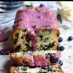 World's Best Blueberry Bread Pinterest Image top black banner