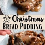 Christmas Bread Pudding Pinterest Image middle design banner
