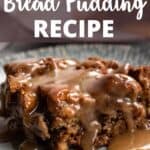 Quick and Easy Bread Pudding Pinterest Image top design banner