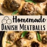 Homemade Danish Meatballs Pinterest Image middle design banner