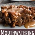 Quick and Easy Bread Pudding Pinterest Image bottom design banner