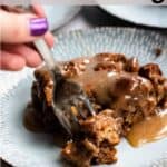 Quick and Easy Bread Pudding Pinterest Image top clear banner