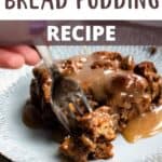 Homemade Bread Pudding Recipe Pinterest Image top design banner